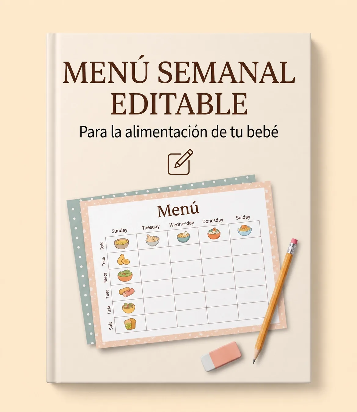 Menú semanal editable